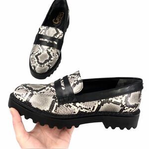 Sam Edelman Circus Desmond snake chunky platform loafers Sz 6‎